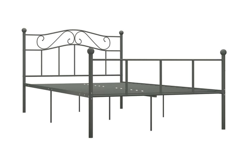 Sängram grå metall 120x200 cm - Grå - Möbler - Säng - Sängram & sängstomme