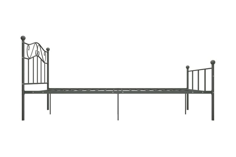 Sängram grå metall 120x200 cm - Grå - Möbler - Säng - Sängram & sängstomme