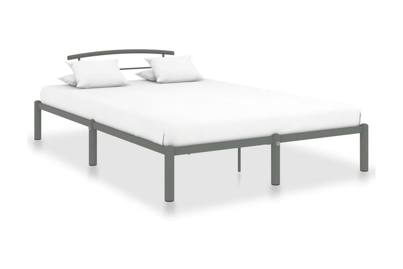 Sängram grå metall 120x200 cm - Grå - Möbler - Säng - Sängram & sängstomme
