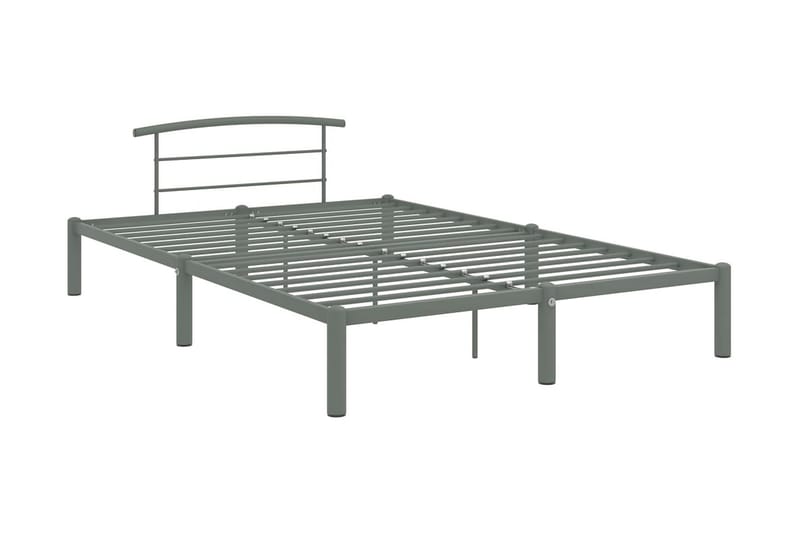 Sängram grå metall 120x200 cm - Grå - Möbler - Säng - Sängram & sängstomme