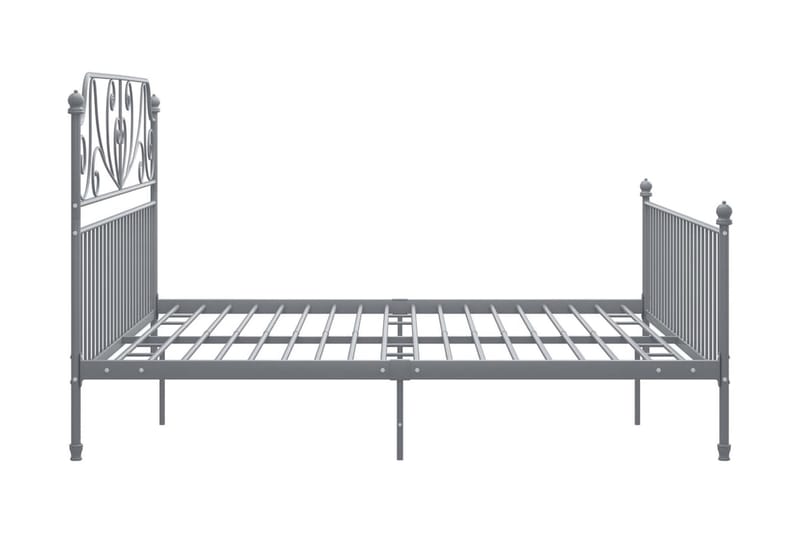 Sängram grå metall 200x200 cm - Grå - Möbler - Säng - Sängram & sängstomme