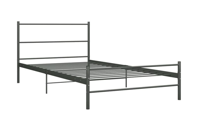 Sängram grå metall 90x200 cm - Grå - Möbler - Säng - Sängram & sängstomme