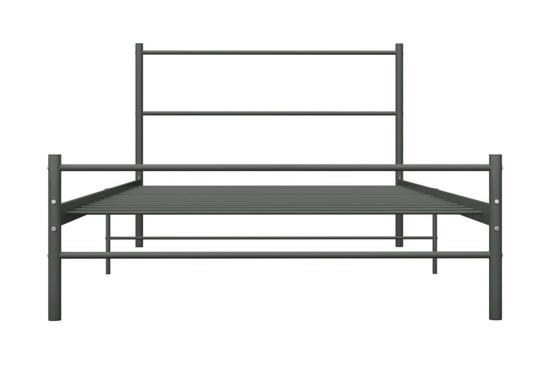 Sängram grå metall 90x200 cm - Grå - Möbler - Säng - Sängram & sängstomme