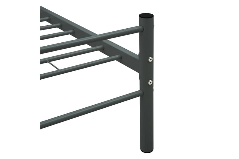 Sängram grå metall 90x200 cm - Grå - Möbler - Säng - Sängram & sängstomme