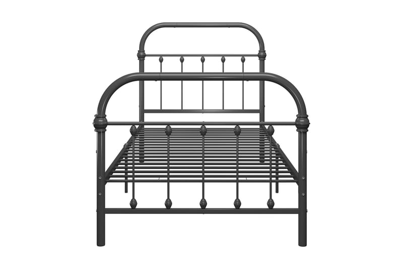 Sängram grå metall 90x200 cm - Grå - Möbler - Säng - Sängram & sängstomme