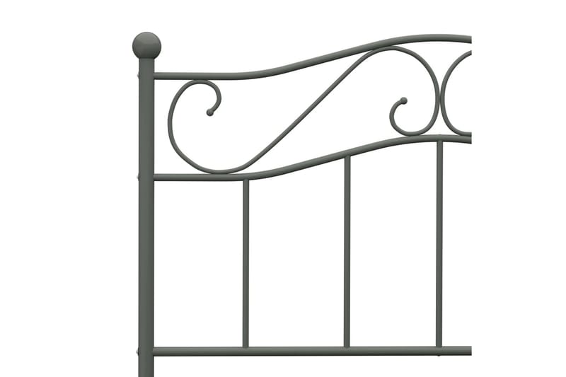 Sängram grå metall 90x200 cm - Grå - Möbler - Säng - Sängram & sängstomme