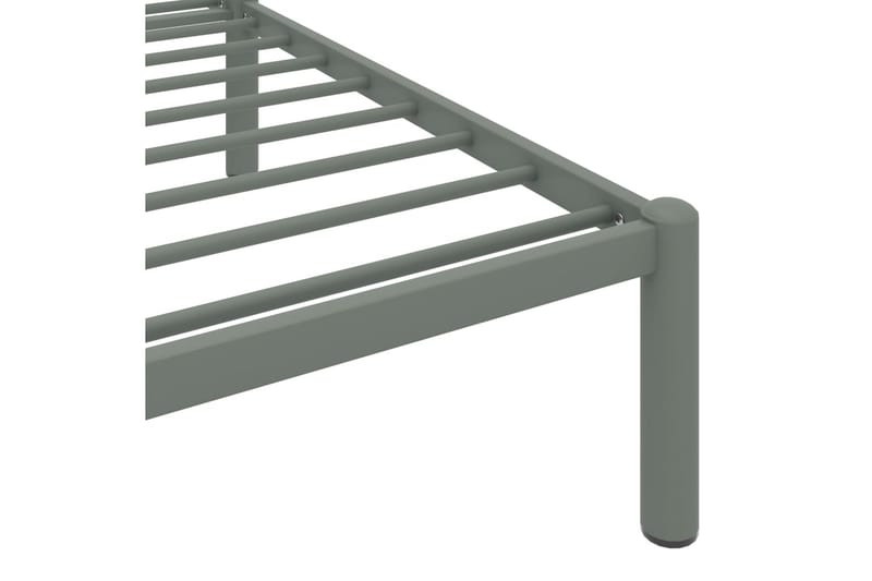 Sängram grå metall 90x200 cm - Grå - Möbler - Säng - Sängram & sängstomme