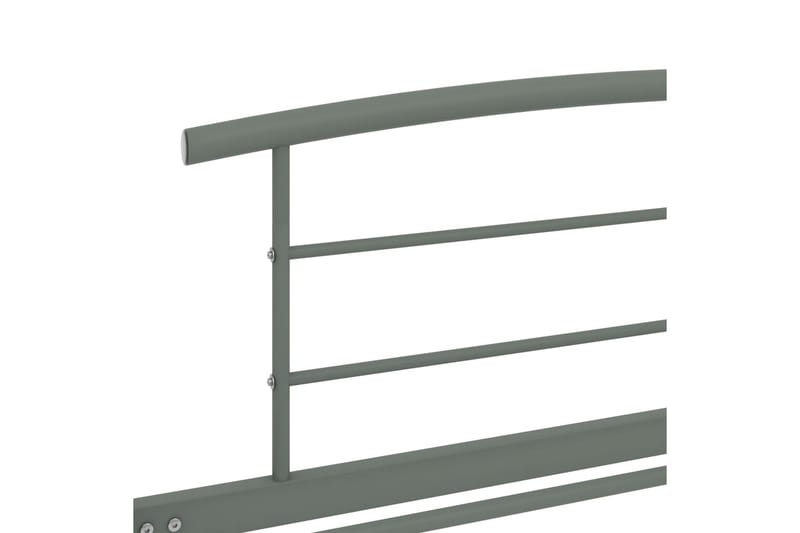 Sängram grå metall 90x200 cm - Grå - Möbler - Säng - Sängram & sängstomme