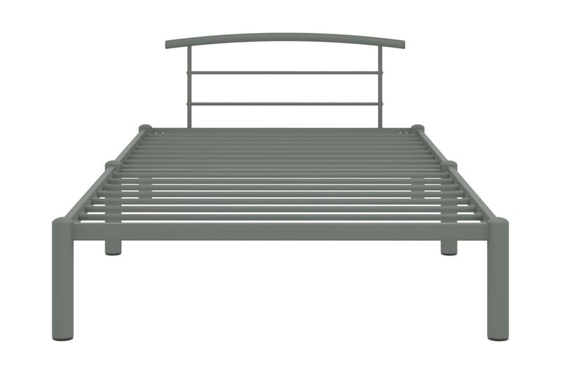 Sängram grå metall 90x200 cm - Grå - Möbler - Säng - Sängram & sängstomme