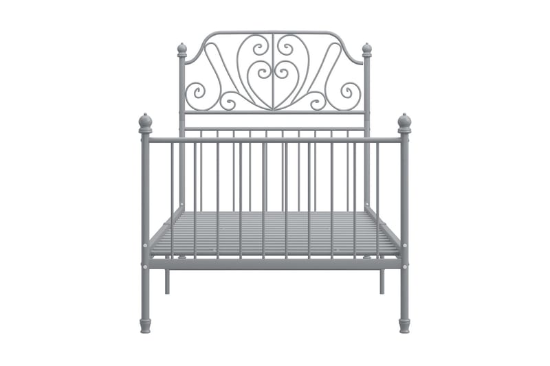 Sängram grå metall 90x200 cm - Grå - Möbler - Säng - Sängram & sängstomme