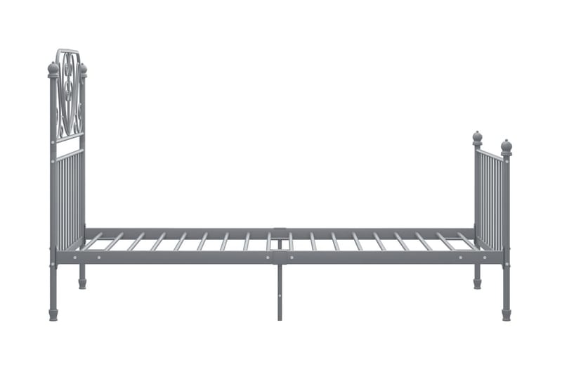 Sängram grå metall 90x200 cm - Grå - Möbler - Säng - Sängram & sängstomme