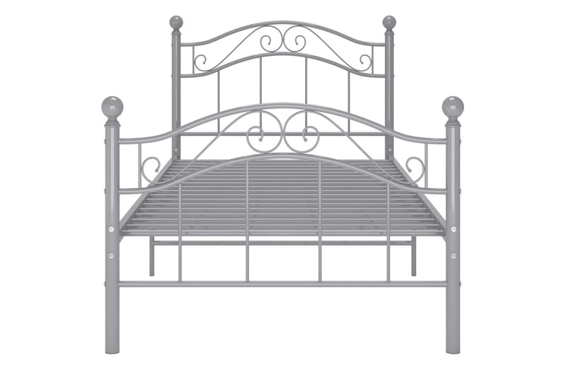 Sängram grå metall 90x200 cm - Grå - Möbler - Säng - Sängram & sängstomme