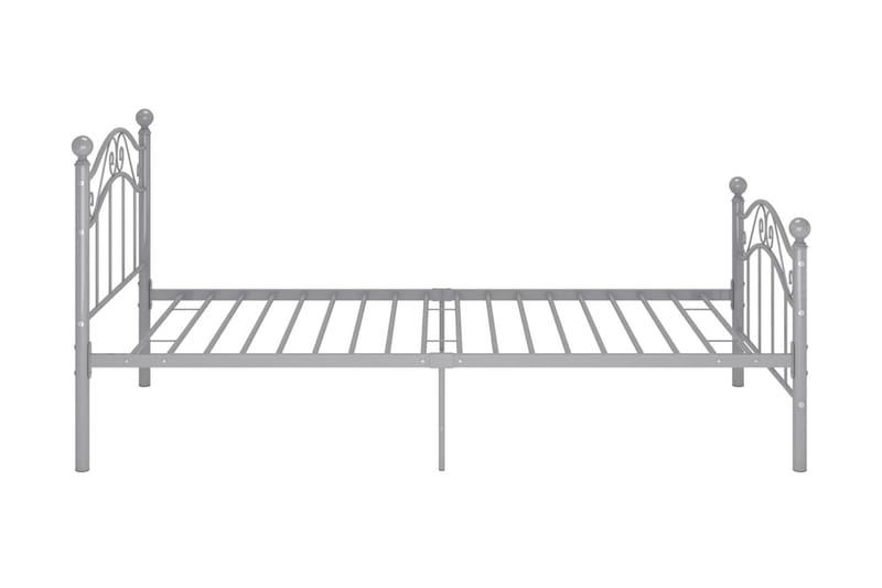 Sängram grå metall 90x200 cm - Grå - Möbler - Säng - Sängram & sängstomme