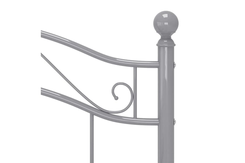 Sängram grå metall 90x200 cm - Grå - Möbler - Säng - Sängram & sängstomme