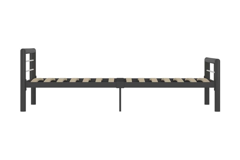 Sängram grå och vit metall 90x200 cm - Grå - Möbler - Säng - Sängram & sängstomme