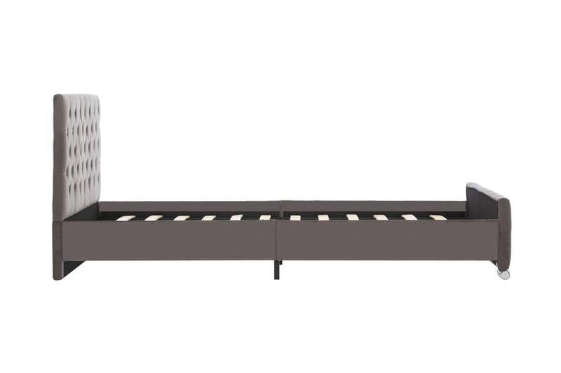 Sängram grå tyg 120x200 cm - Grå - Möbler - Säng - Sängram & sängstomme