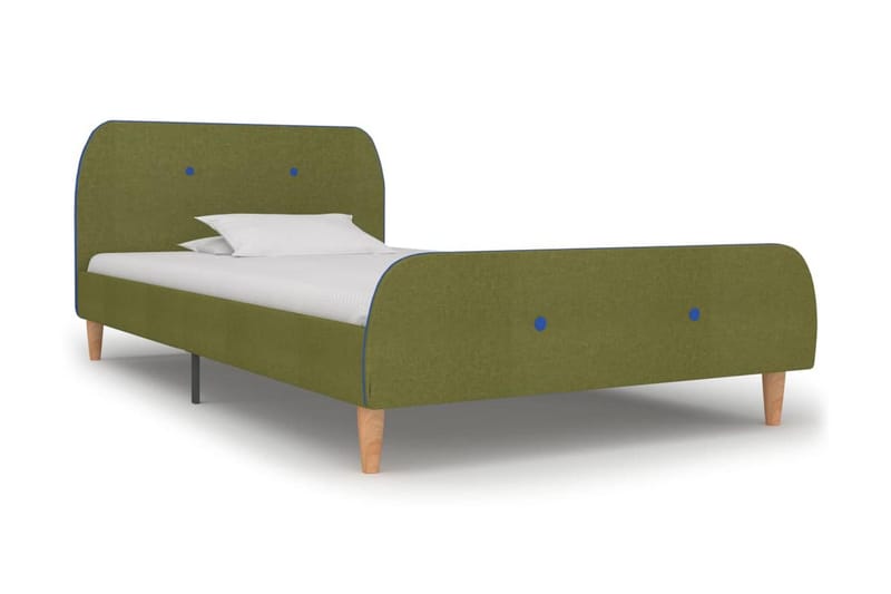 Sängram grön tyg 90x200 cm - Grön - Möbler - Säng - Sängram & sängstomme