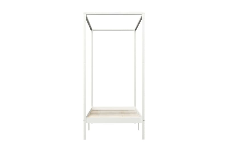 Sängram himmelsäng vit massiv furu 100x200 cm - Vit - Möbler - Säng - Himmelsäng