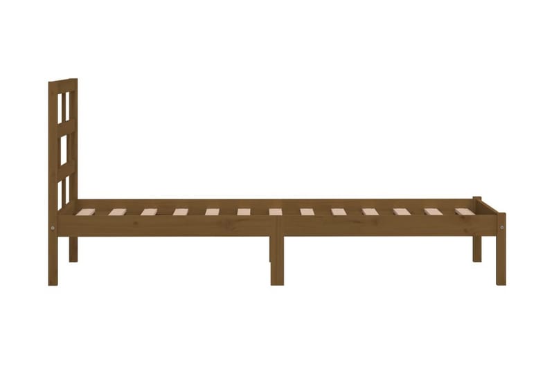 Sängram honungsbrun massiv furu 100x200 cm - Honung - Möbler - Säng - Sängram & sängstomme