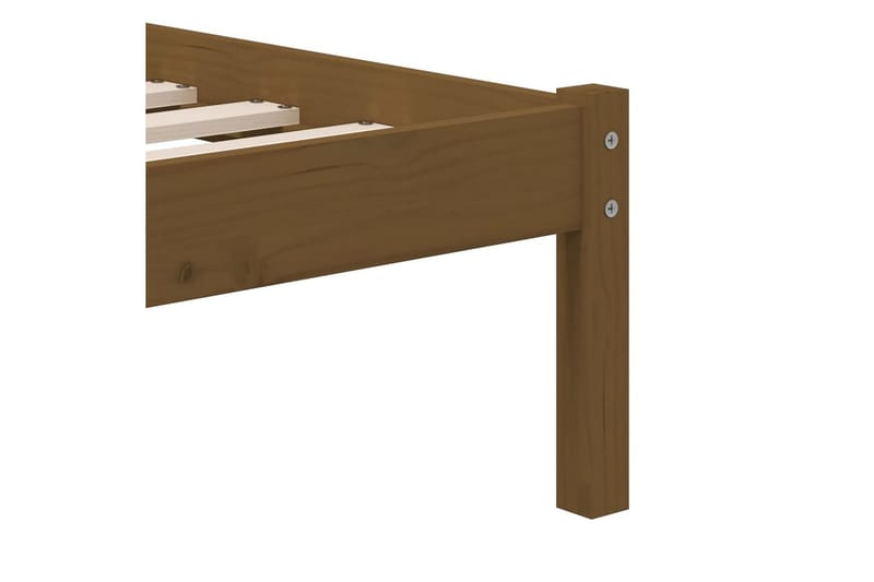 Sängram honungsbrun massiv furu 100x200 cm - Honung - Möbler - Säng - Sängram & sängstomme