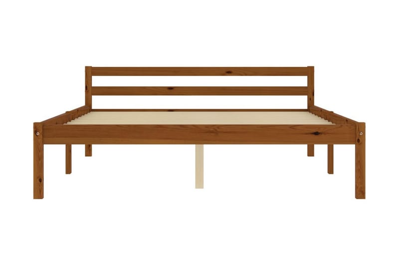 Sängram honungsbrun massiv furu 120x200 cm - Brun - Möbler - Säng - Sängram & sängstomme