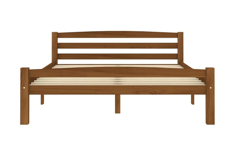 Sängram honungsbrun massiv furu 120x200 cm - Brun - Möbler - Säng - Sängram & sängstomme