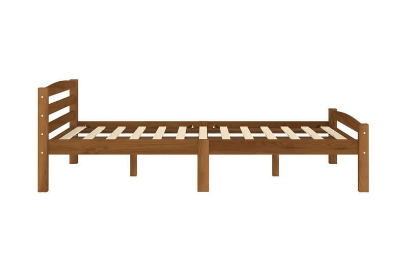 Sängram honungsbrun massiv furu 120x200 cm - Brun - Möbler - Säng - Sängram & sängstomme