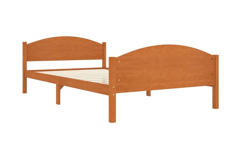 Sängram honungsbrun massiv furu 120x200 cm - Honung - Möbler - Säng - Sängram & sängstomme