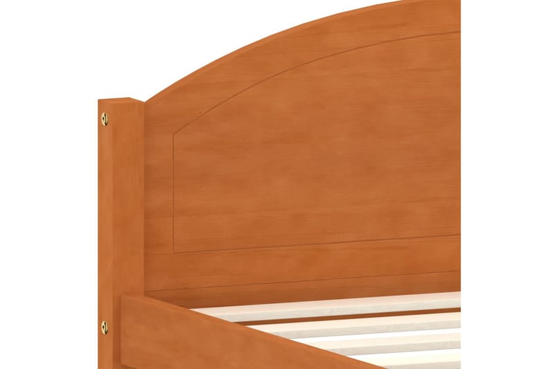 Sängram honungsbrun massiv furu 120x200 cm - Honung - Möbler - Säng - Sängram & sängstomme