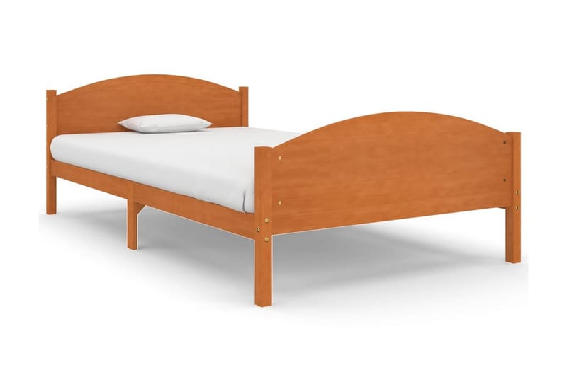Sängram honungsbrun massiv furu 120x200 cm - Honung - Möbler - Säng - Sängram & sängstomme