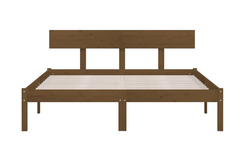 Sängram honungsbrun massiv furu 120x200 cm - Honung - Möbler - Säng - Sängram & sängstomme