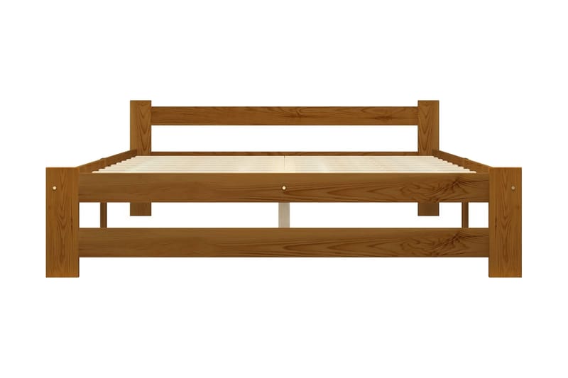 Sängram honungsbrun massiv furu 140x200 cm - Brun - Möbler - Säng - Sängram & sängstomme