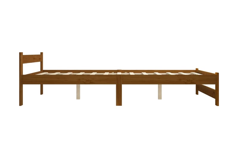 Sängram honungsbrun massiv furu 140x200 cm - Brun - Möbler - Säng - Sängram & sängstomme