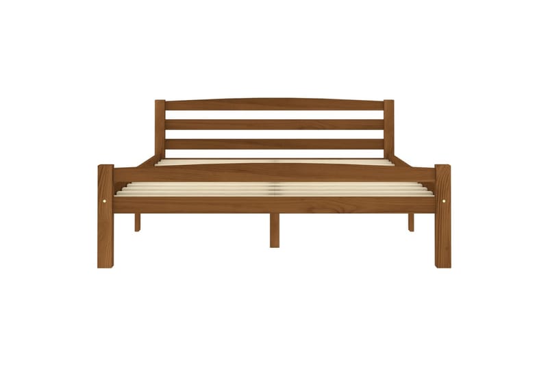 Sängram honungsbrun massiv furu 140x200 cm - Brun - Möbler - Säng - Sängram & sängstomme
