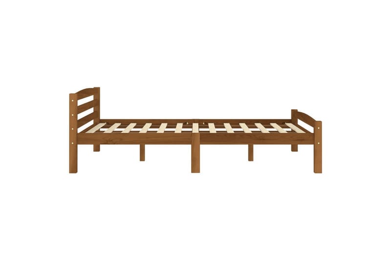Sängram honungsbrun massiv furu 140x200 cm - Brun - Möbler - Säng - Sängram & sängstomme