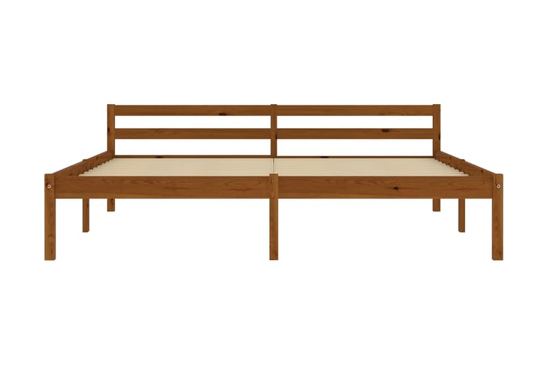 Sängram honungsbrun massiv furu 160x200 cm - Brun - Möbler - Säng - Sängram & sängstomme