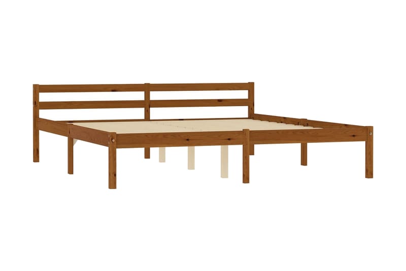 Sängram honungsbrun massiv furu 160x200 cm - Brun - Möbler - Säng - Sängram & sängstomme