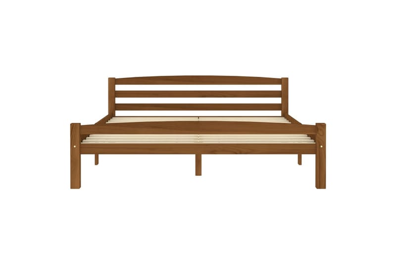 Sängram honungsbrun massiv furu 160x200 cm - Brun - Möbler - Säng - Sängram & sängstomme