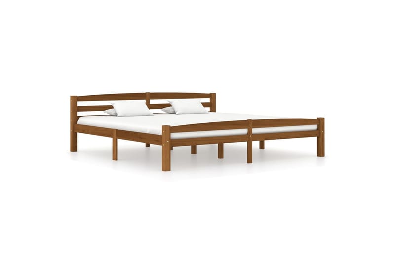 Sängram honungsbrun massiv furu 180x200 cm - Brun - Möbler - Säng - Sängram & sängstomme