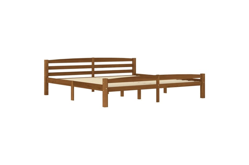 Sängram honungsbrun massiv furu 180x200 cm - Brun - Möbler - Säng - Sängram & sängstomme
