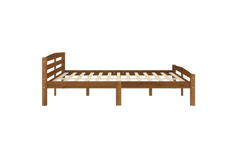 Sängram honungsbrun massiv furu 180x200 cm - Brun - Möbler - Säng - Sängram & sängstomme
