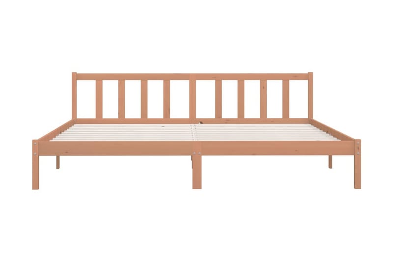 Sängram honungsbrun massiv furu 200x200 cm - Honung - Möbler - Säng - Sängram & sängstomme