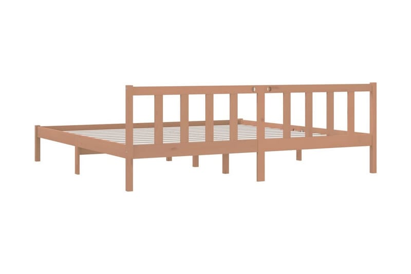 Sängram honungsbrun massiv furu 200x200 cm - Honung - Möbler - Säng - Sängram & sängstomme