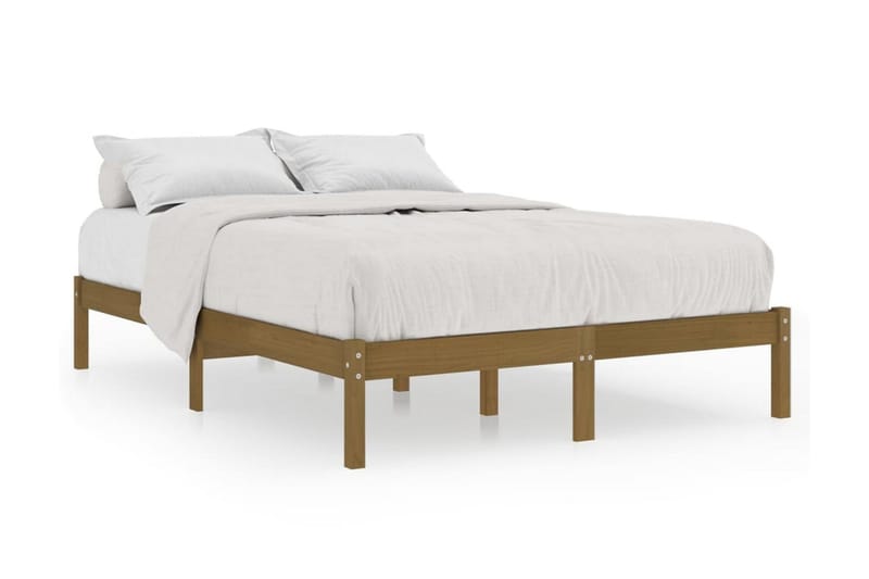 Sängram honungsbrun massiv furu 200x200 cm - Honung - Möbler - Säng - Sängram & sängstomme