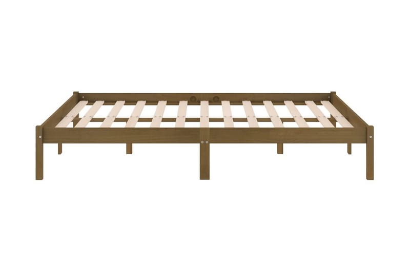 Sängram honungsbrun massiv furu 200x200 cm - Honung - Möbler - Säng - Sängram & sängstomme