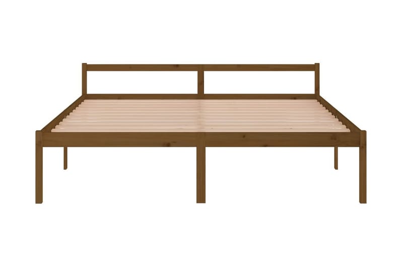 Sängram honungsbrun massiv furu 200x200 cm - Honung - Möbler - Säng - Sängram & sängstomme