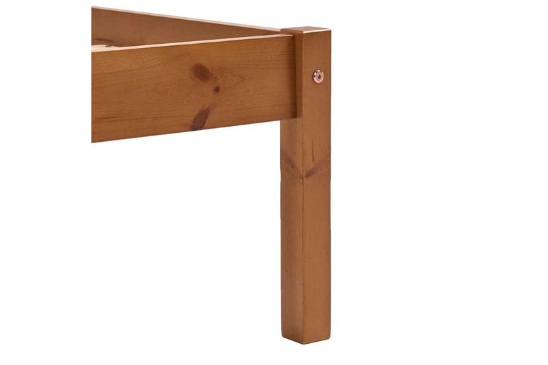 Sängram honungsbrun massiv furu 90x200 cm - Brun - Möbler - Säng - Sängram & sängstomme