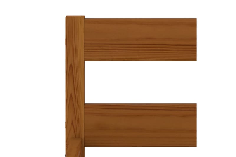 Sängram honungsbrun massiv furu 90x200 cm - Brun - Möbler - Säng - Sängram & sängstomme