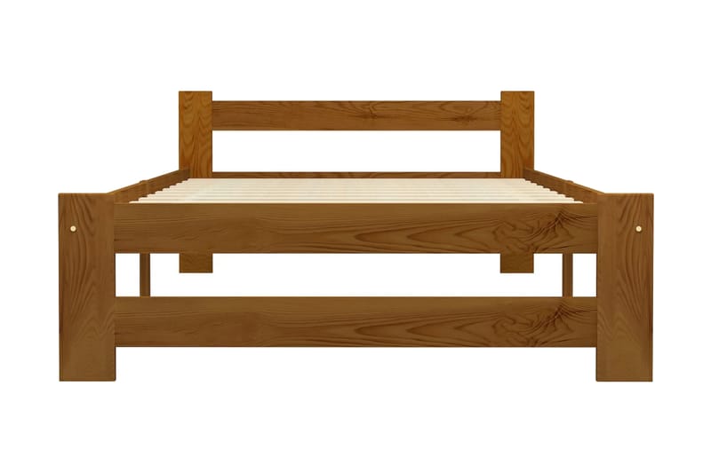 Sängram honungsbrun massiv furu 90x200 cm - Brun - Möbler - Säng - Sängram & sängstomme