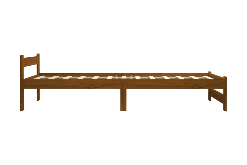 Sängram honungsbrun massiv furu 90x200 cm - Brun - Möbler - Säng - Sängram & sängstomme